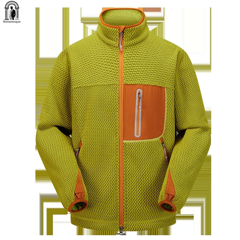 Outdoor Sport Jacket Women'S - Autumn Winter Polar Fleece Wavy Stripes