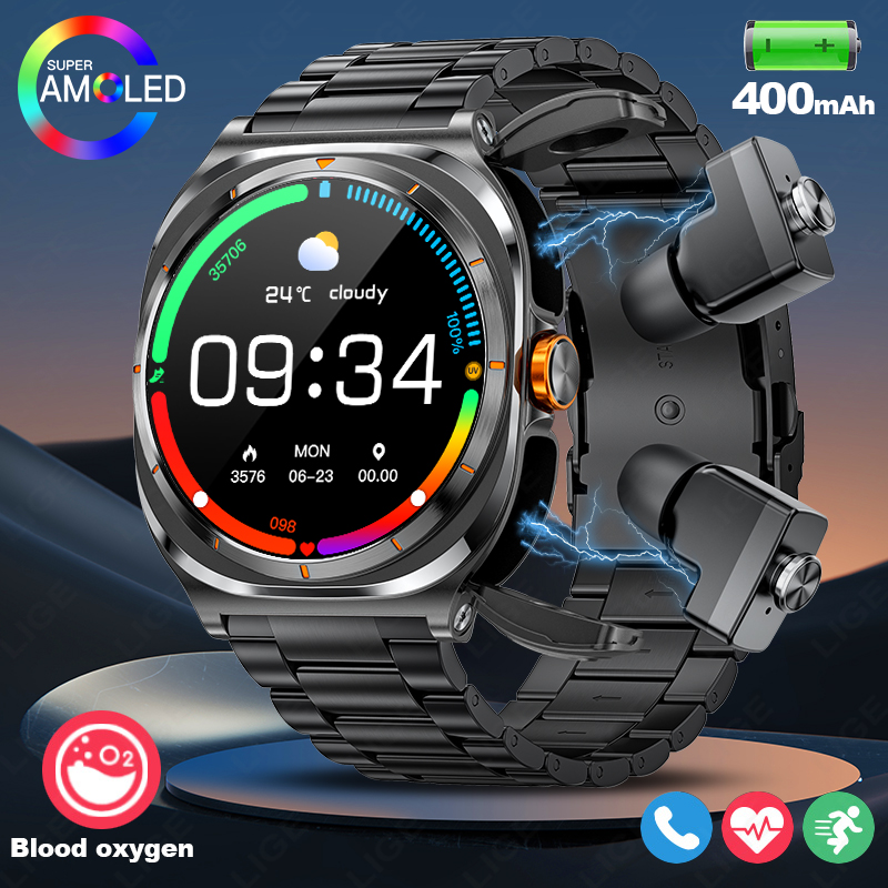 LIGE 2025 Watch Wireless Earph - Outdoor Sport Day ulasan dan harga