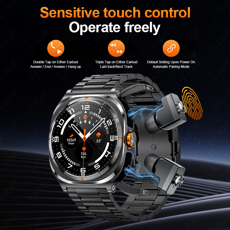LIGE 2025 Watch Wireless Earph - Outdoor Sport Day ulasan dan harga