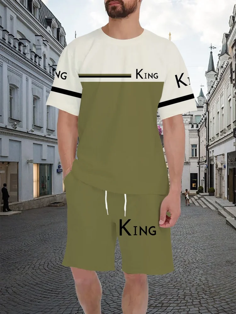 Stripe 3D Print T-Shirt Men's  - Outdoor Sports Activities ulasan dan harga