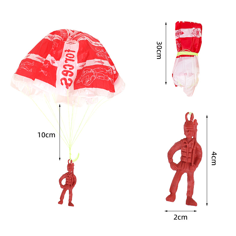 10pcs Plastic Ejecting Parachu - Outdoor Sport Day ulasan dan harga