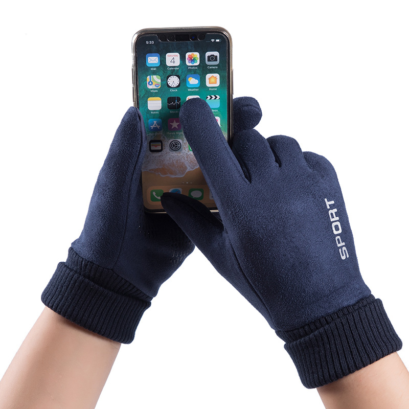 Men Winter Suede Leather Plush - Horse Riding Glove ulasan dan harga