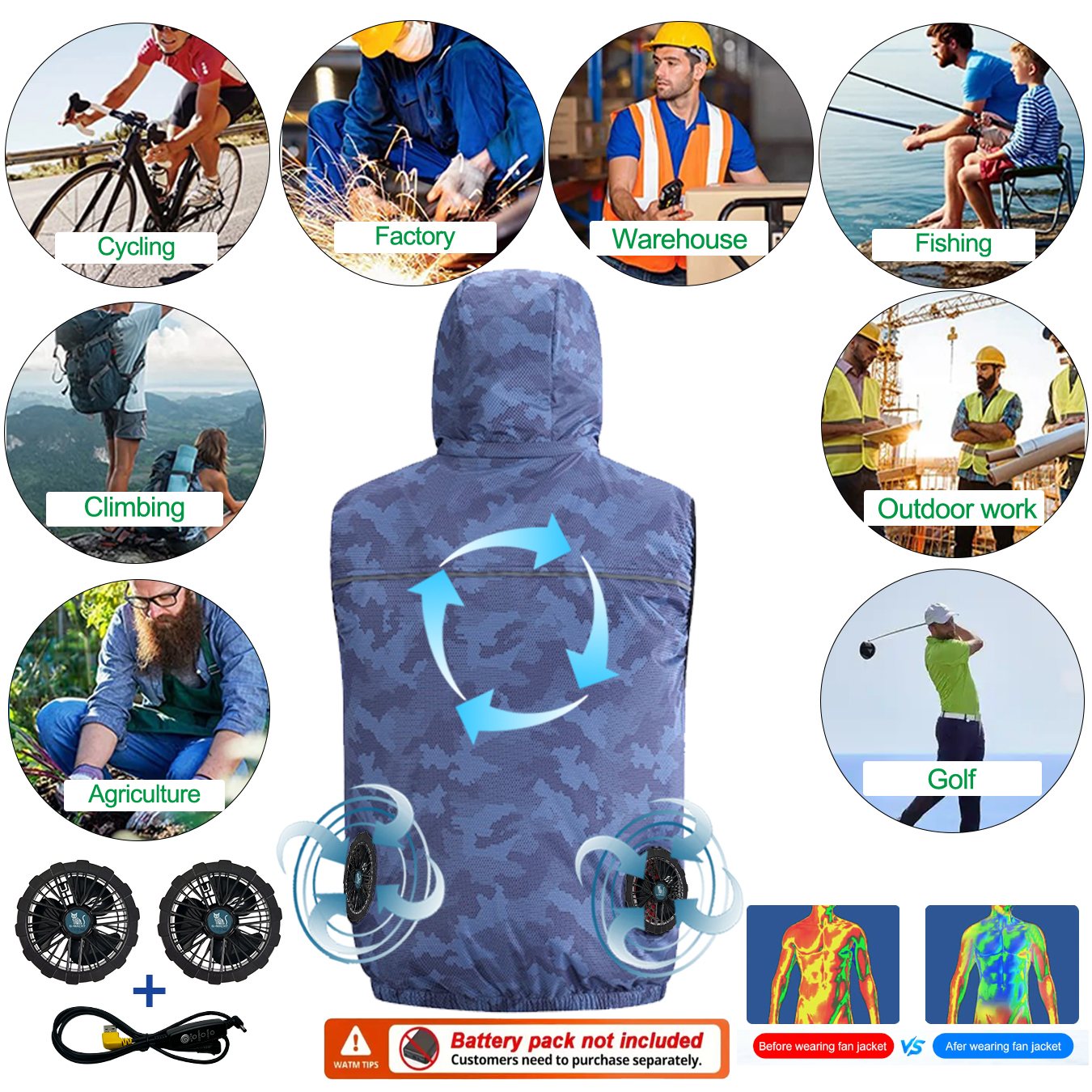 Summer Sport 12V/5V Fan Air Co - Outdoor Sport Jacket Women'S ulasan dan harga